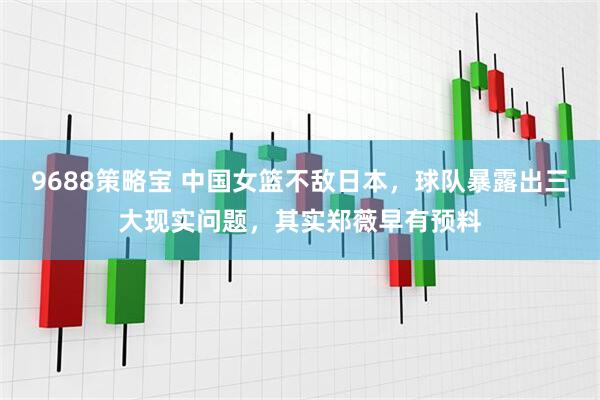 9688策略宝 中国女篮不敌日本，球队暴露出三大现实问题，其实郑薇早有预料