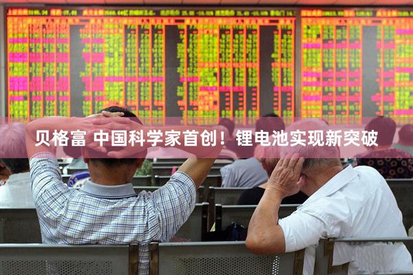 贝格富 中国科学家首创！锂电池实现新突破