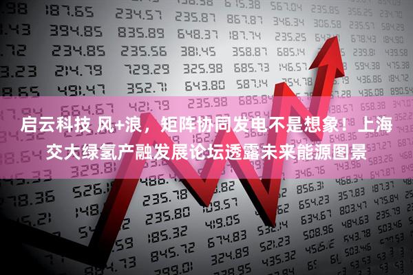 启云科技 风+浪，矩阵协同发电不是想象！上海交大绿氢产融发展论坛透露未来能源图景