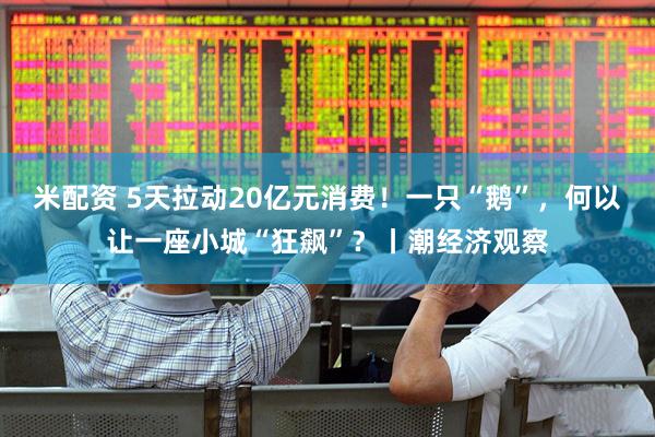 米配资 5天拉动20亿元消费！一只“鹅”，何以让一座小城“狂飙”？丨潮经济观察